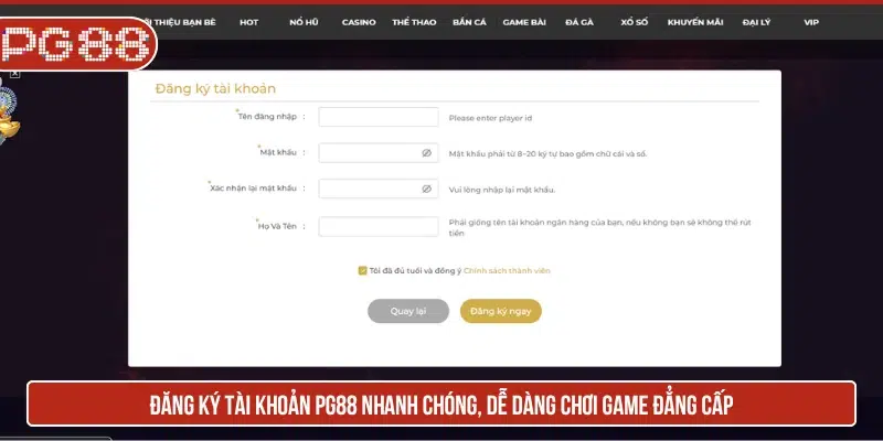 PG88 - Link Đăng Nhập PG88 Trang Chủ New + 88K Đăng ký tài khoản PG88 nhanh chóng, dễ dàng chơi game đẳng cấp